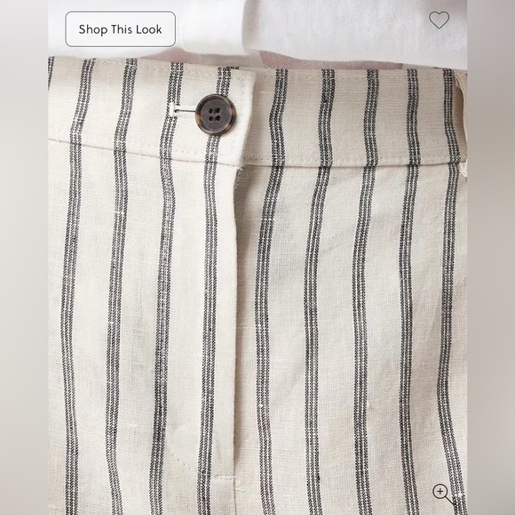 J.Crew Harbor pant in striped linen in beige - Picture 2 of 7